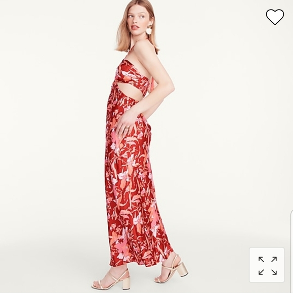 Jcrew Floral Cut-Out Maxi Dress - Picture 2 of 10